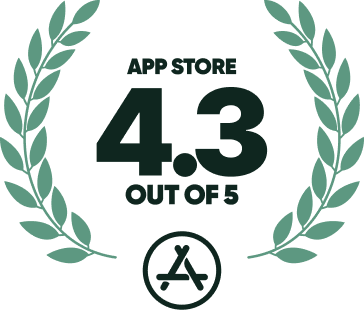 App Store rating: 4.3 out of 5