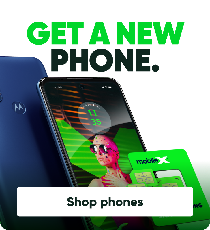 Get a new phone with MobileX — shop phones